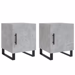 VidaXL 827621, Couleur du béton, Fer, Bois, 400 mm, 400 mm, 500 mm, 2 pièce(s)