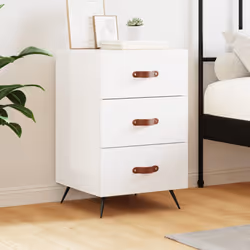 VidaXL 827630 Table de nuit et table de chevet Blanc
