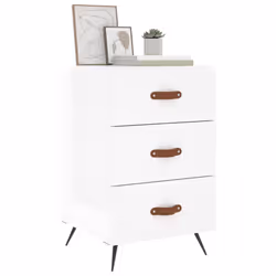 VidaXL 827630 Table de nuit et table de chevet Blanc - Vue supplémentaire 4