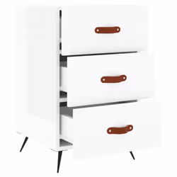 VidaXL 827630 Table de nuit et table de chevet Blanc - Vue supplémentaire 5