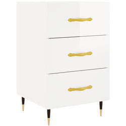 Vidaxl - Table de chevet blanc brillant 40x40x66 cm bois d'ingénierie