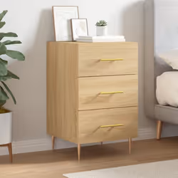 vidaXL Table de chevet chêne sonoma 40x40x66 cm bois d'ingénierie