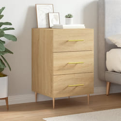 vidaXL Table de chevet chêne sonoma 40x40x66 cm bois d'ingénierie
