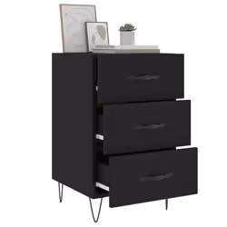 VidaXL 827653 Table de nuit et table de chevet Noir - Vue supplémentaire 4