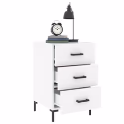 VidaXL 827660 Table de nuit et table de chevet Blanc - Vue supplémentaire 4