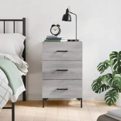 vidaXL Table de chevet sonoma gris 40x40x66 cm bois d'ingénierie