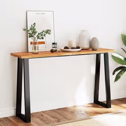 vidaXL Table console à live edge 140x40x80 cm bois d'acacia solide