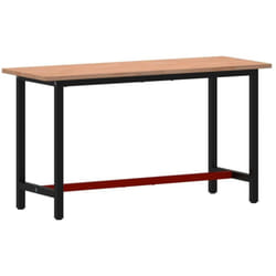 Tabli 150x55x81,5 cm bois massif de hêtre et métal Vidaxl