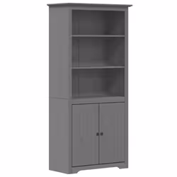 VidaXL 355058, Gris, Bois, Bois, Métal, Bois de pin, Bois, 820 mm, 400 mm