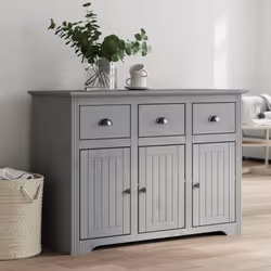 vidaXL Buffet BODO gris 115x43x795 cm bois massif de pin 355067