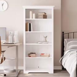 vidaXL Bibliothèque BODO blanc 80x38x180 cm bois pin massif 5 niveaux 355080
