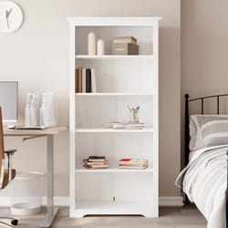 vidaXL Bibliothèque BODO blanc 80x38x180 cm bois pin massif 5 niveaux 355080