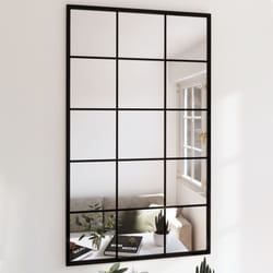 Vidaxl - Miroirs muraux 2 pcs noir 100x60 cm métal