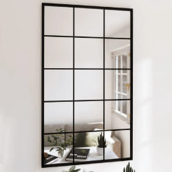 vidaXL Miroirs muraux 6 pcs Noir