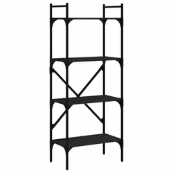 VidaXL 833338, Noir, Acier, Bois, 560 mm, 315 mm, 1385 mm