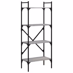 VidaXL 833341, Gris, Chêne, Acier, Bois, 560 mm, 315 mm, 1385 mm