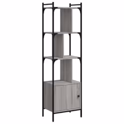 VidaXL 833356, Gris, Chêne, Acier, Bois, 445 mm, 300 mm, 1545 mm