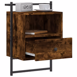 VidaXL 833437 Table de nuit et table de chevet Chêne - Vue supplémentaire 4