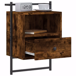 VidaXL 833438 Table de nuit et table de chevet Chêne - Vue supplémentaire 4