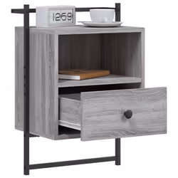 VidaXL 833439 Table de nuit et table de chevet Chêne - Vue supplémentaire 4