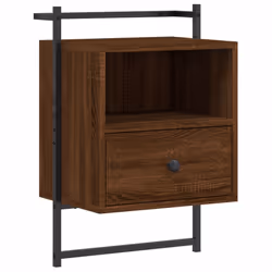 VidaXL 833442 Table de nuit et table de chevet Chêne - Vue supplémentaire 6