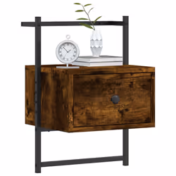 VidaXL 833448 Table de nuit et table de chevet Chêne - Vue supplémentaire 4