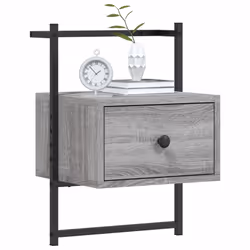 VidaXL 833449 Table de nuit et table de chevet Chêne - Vue supplémentaire 4