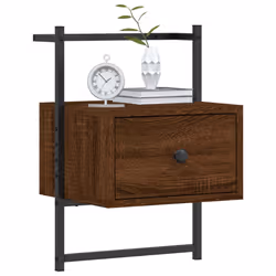VidaXL 833451 Table de nuit et table de chevet Chêne - Vue supplémentaire 4