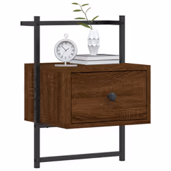 VidaXL 833452 Table de nuit et table de chevet Chêne - Vue supplémentaire 4