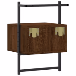 VidaXL 833452 Table de nuit et table de chevet Chêne - Vue supplémentaire 8