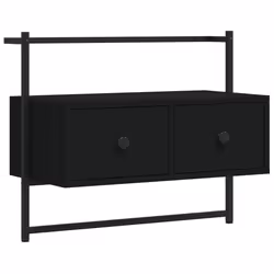 VidaXL 833453, Noir, Métal, Bois, 605 mm, 300 mm, 510 mm, 1 pièce(s)