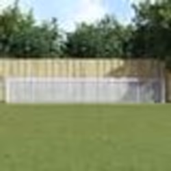vidaXL Poulailler avec toit gris clair 603x98x90 cm acier galvanisé