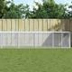 vidaXL Poulailler avec toit gris clair 1003x98x90 cm acier galvanisé