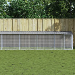 vidaXL Poulailler 803x98x90 cm Acier galvanisé