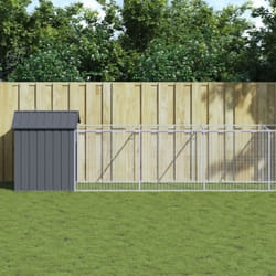 Vidaxl - Niche pour chien avec toit anthracite acier galvanisé