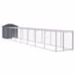 vidaXL Poulailler avec cour anthracite 117x813x123 cm acier galvanisé