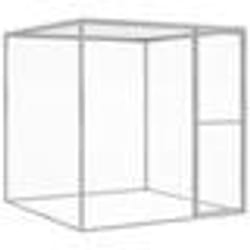 vidaXL Poulailler avec cour anthracite 117x1221x123 cm acier galvanisé