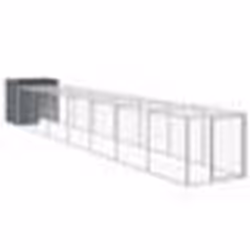 vidaXL Poulailler avec cour anthracite 110x813x110 cm acier galvanisé