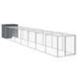 vidaXL Poulailler avec cour anthracite 110x813x110 cm acier galvanisé