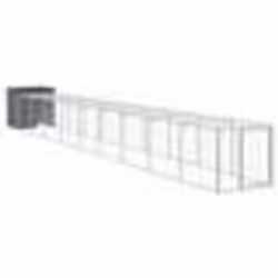 vidaXL Poulailler avec cour anthracite 110x1017x110 cm acier galvanisé