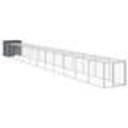 vidaXL Poulailler avec cour anthracite 110x1221x110 cm acier galvanisé