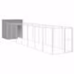 vidaXL Niche pour chien avec cour gris clair 165x863x181 cm