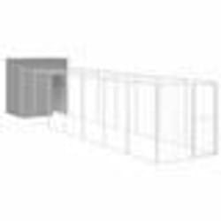 vidaXL Niche pour chien avec cour gris clair 165x863x181 cm