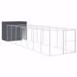 vidaXL Niche pour chien avec cour anthracite 214x865x181 cm