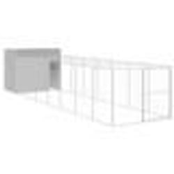 vidaXL Niche pour chien avec cour gris clair 214x865x181 cm