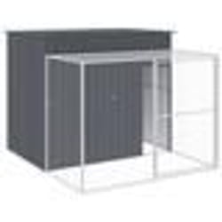 vidaXL Niche pour chien avec cour anthracite 214x253x181 cm