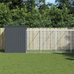 Vidaxl - Niche pour chien avec cour anthracite 214x661x181 cm