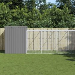 Vidaxl - Niche pour chien avec cour gris clair 214x661x181 cm