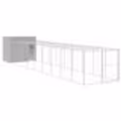 vidaXL Niche pour chien avec cour gris clair 214x1069x181 cm