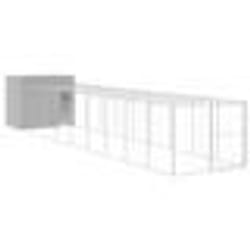 vidaXL Niche pour chien avec cour gris clair 214x1069x181 cm
